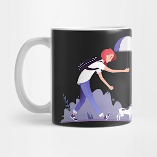 Girl with dog Mug